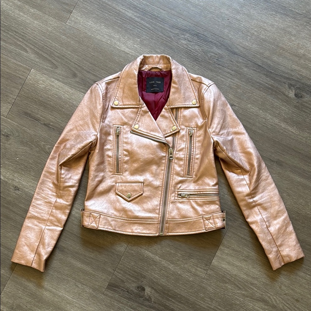 Metallic Rose Gold Women's Jacket
